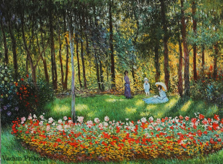 Клод Моне - Сім'я художника в саду